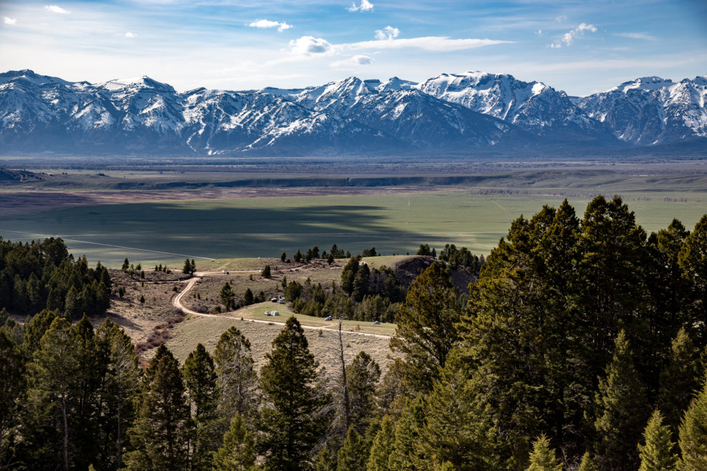 Jackson Hole campsites overlooking the Elk Refuge