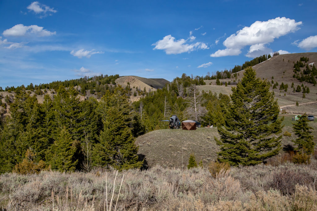 Jackson Hole campsites overlooking the Elk Refuge