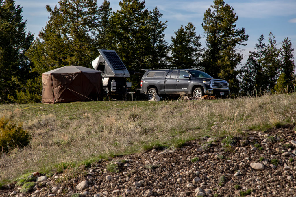 Jackson Hole campsites overlooking the Elk Refuge