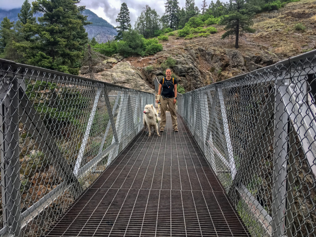 Ouray perimiter trail bridge.