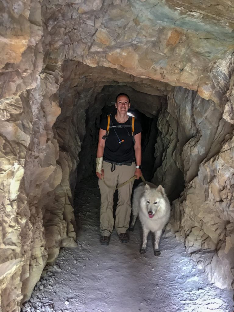 Tunnel on the Ouray Perimeter trail in Colorado.