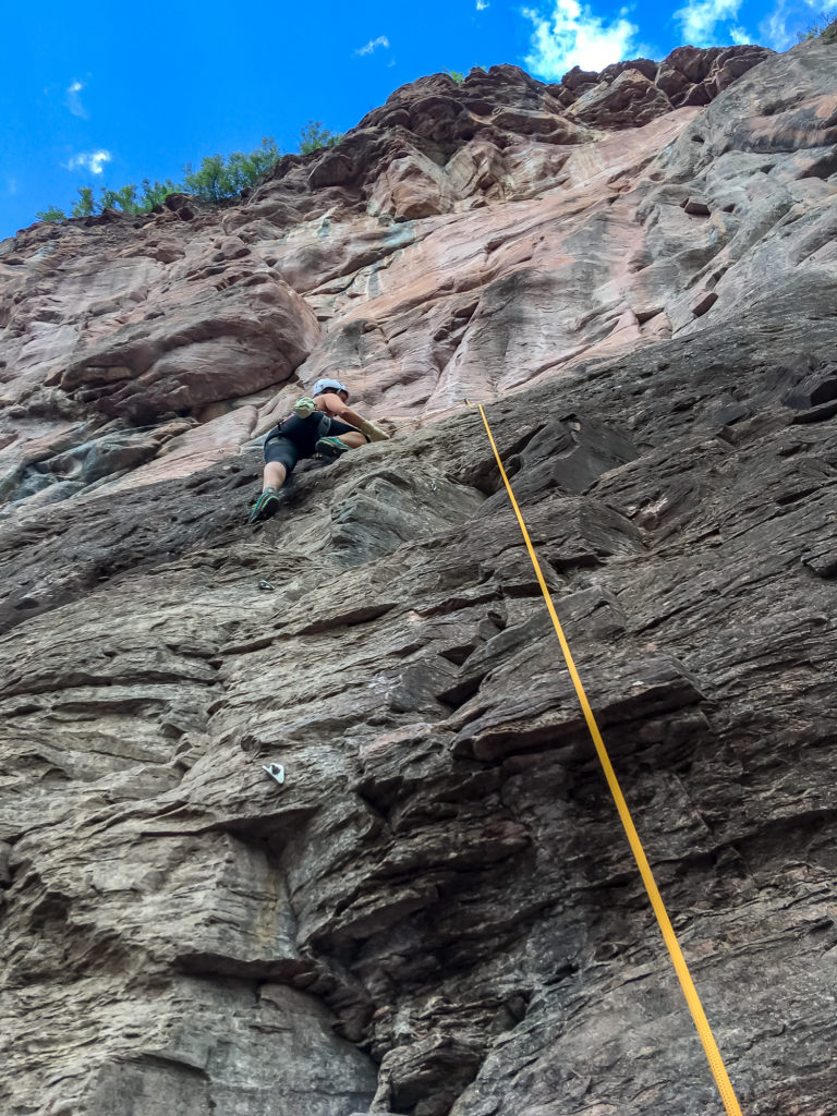 Climbing in Ouray Rotary Park