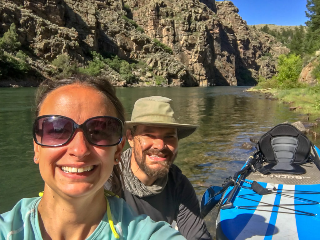 SUP paddling with dogs in Gunnison, Colorado.